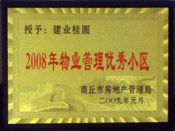 2009年1月6日，商丘桂園榮獲"商丘市物業(yè)管理優(yōu)秀小區(qū)"稱號。